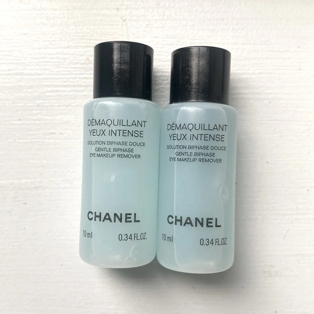 Lot of 2‎  CHANEL DEMAQUILLANT YEUX INTENSE BIPHASE EYE MAKEUP REMOVER .34oz NEW